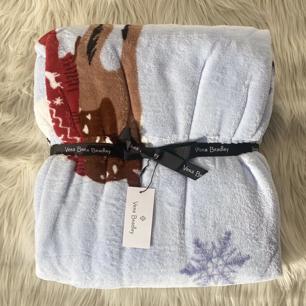 New Vera Bradley Plush Throw Blanket MERRY MISCHIEF